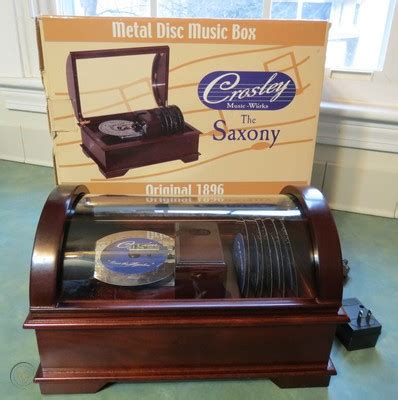 crosley metal disc music box|Crosley music eams saxony.